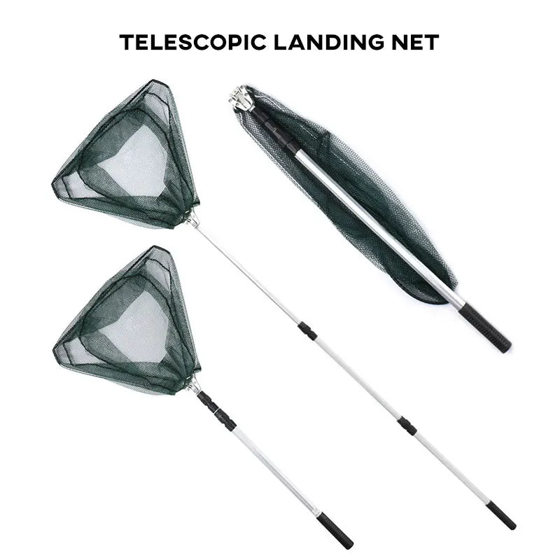 Teleskop-Fischernetz 190cm Aluminium Faltbar für Angeln – clever-campen Ansicht 2
