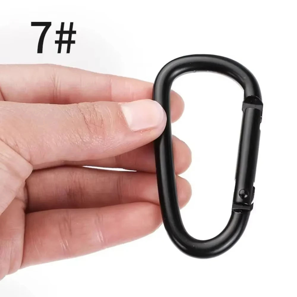 Schwarze Aluminiumlegierung Karabinerhaken – 5er Set – clever-campen Ansicht 3