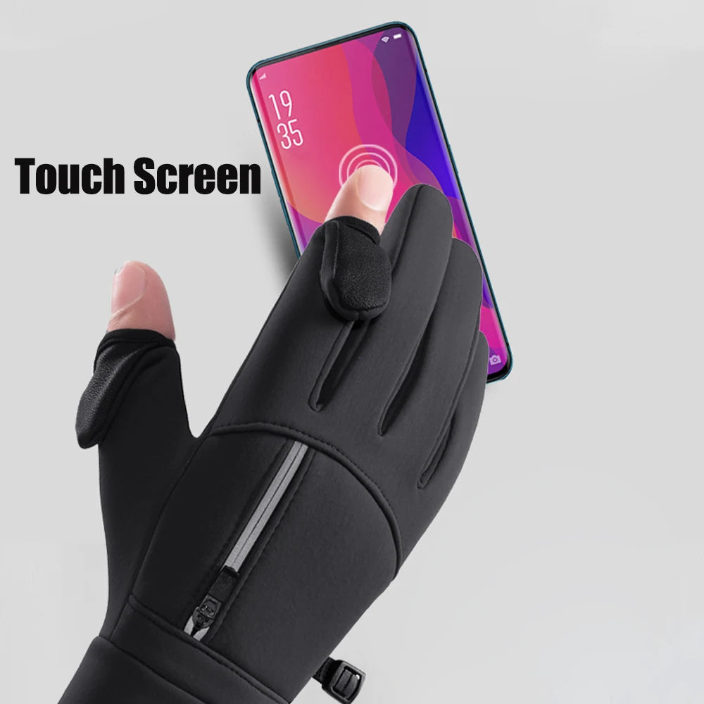 Wärmeisolierte Touchscreen-Handschuhe für Angler – clever-campen Ansicht 5