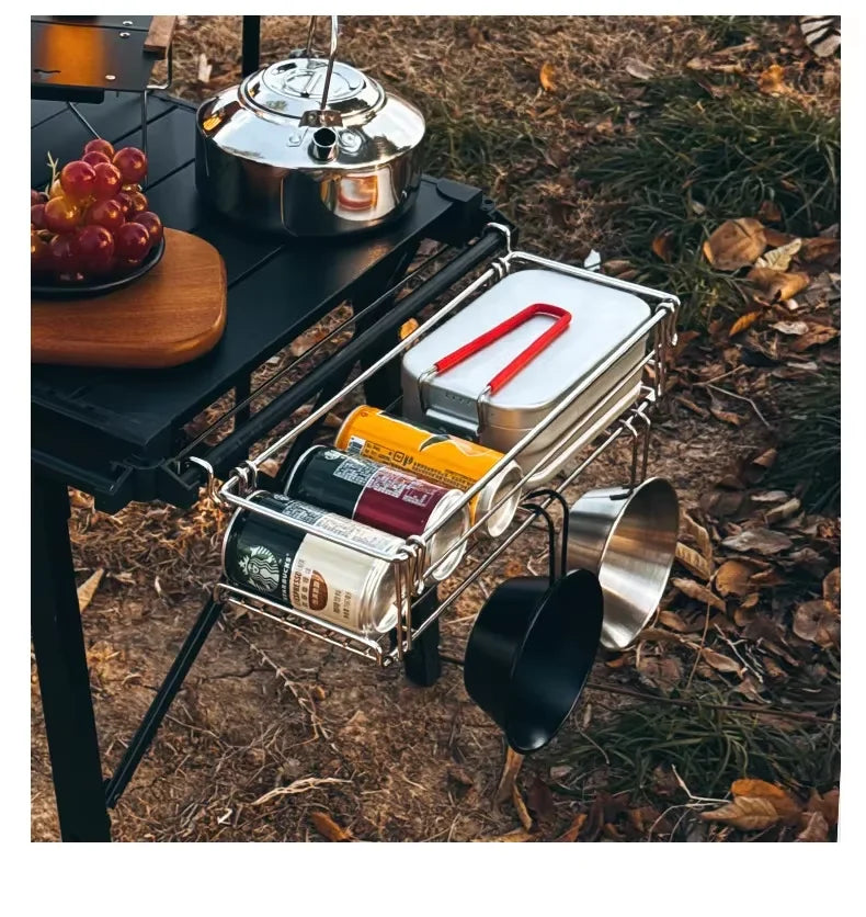 Camping Tisch Erweiterungsregal mit Hängematte – clever-campen Ansicht 6