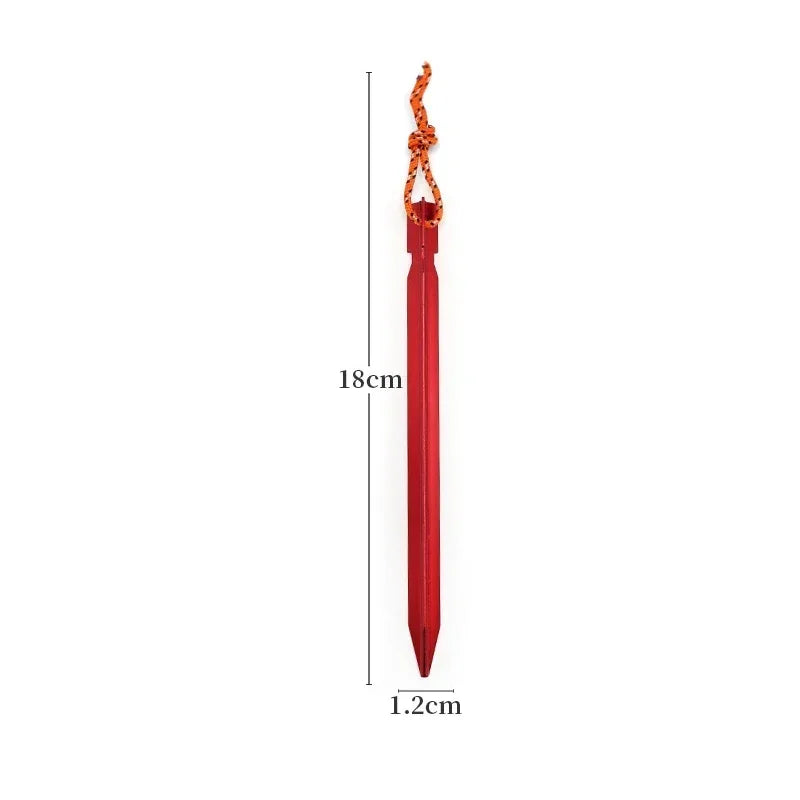 Aluminium Zeltpflöcke 18cm mit reflektierendem Seil – clever-campen Ansicht 6