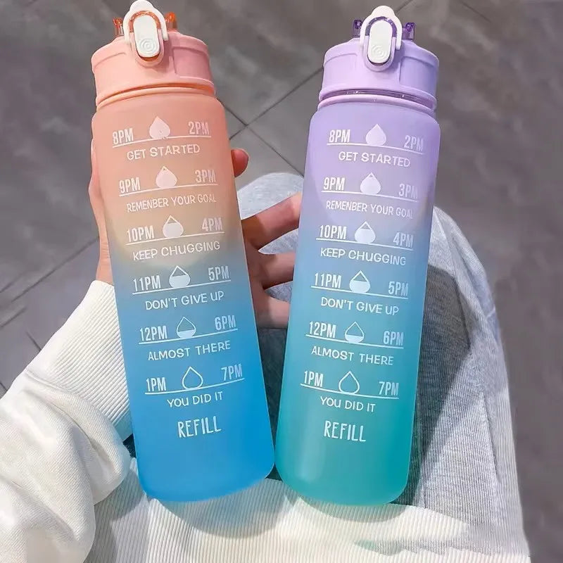 700ml Sport-Trinkflasche mit Strohhalm – Regenbogen-Farben – clever-campen Ansicht 6