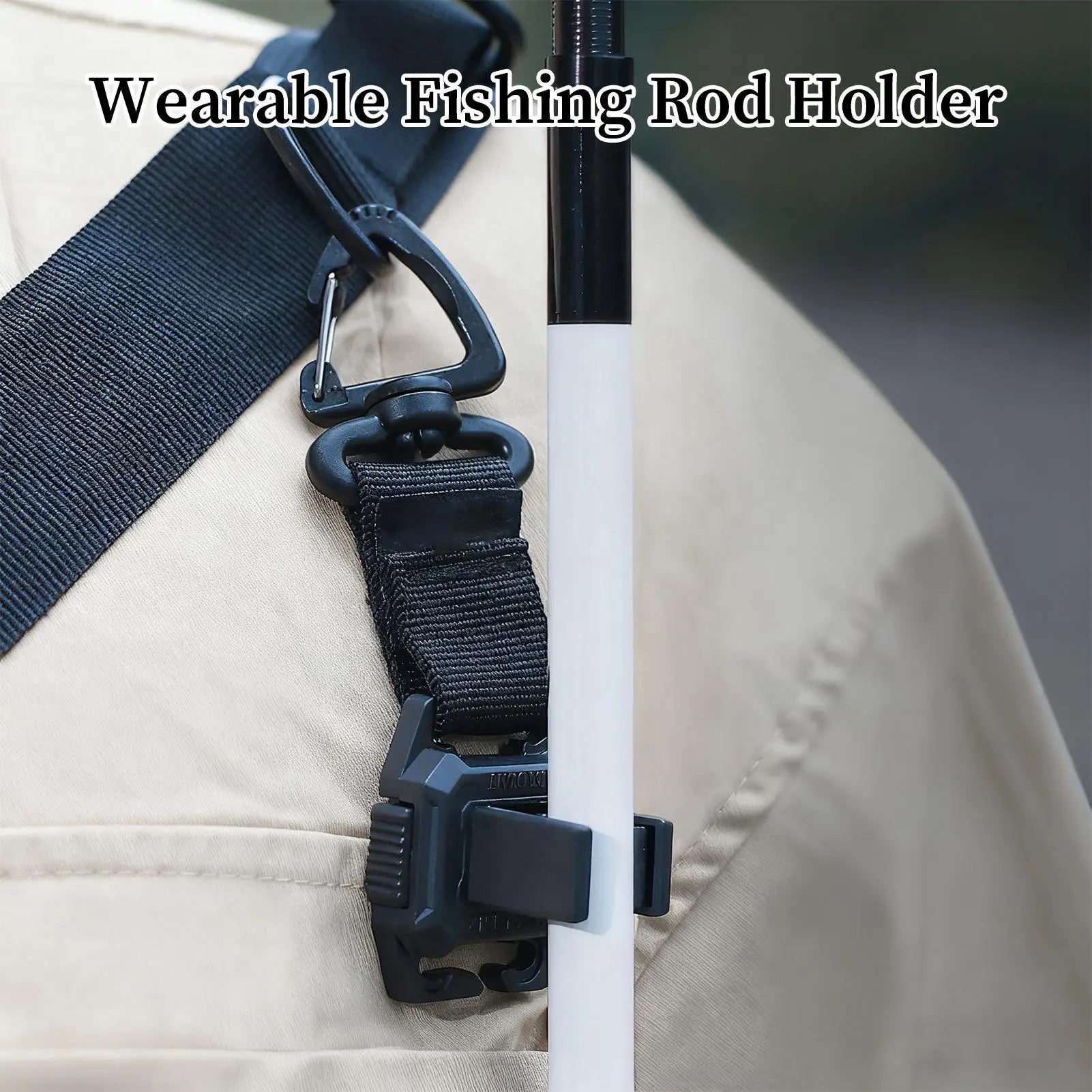 Tragbarer Angelrutenhalter mit Clips – clever-campen Ansicht 2