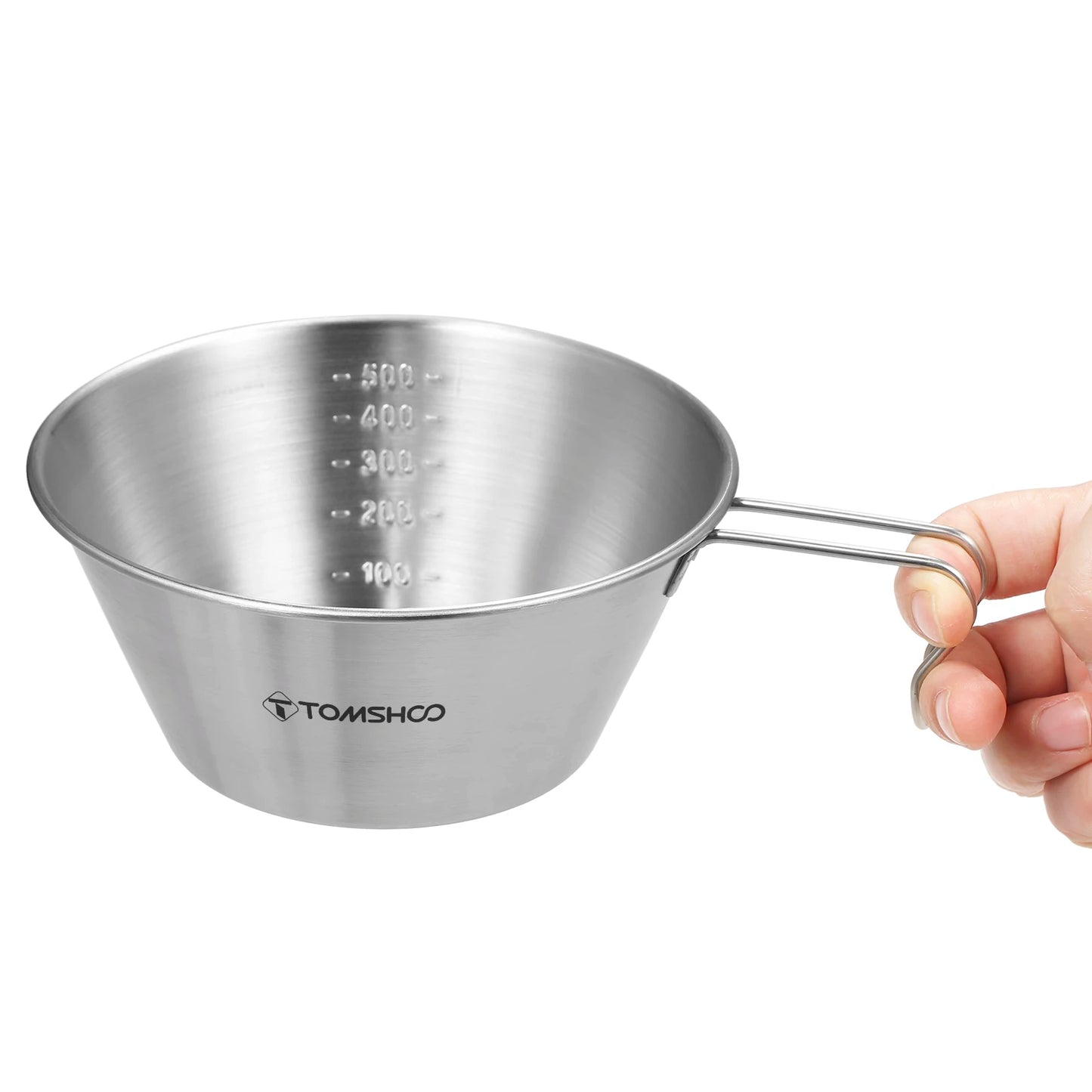 TOMSHOO Edelstahl Messbecher 200ml/500ml für Camping – clever-campen Ansicht 4