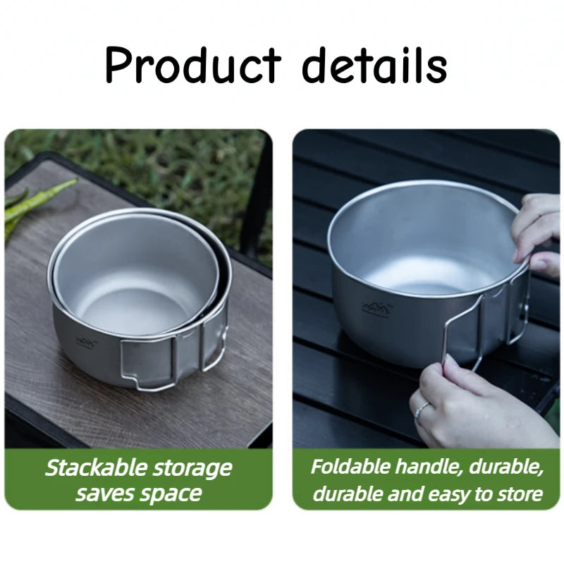 Titanium Camping Topf 1.2L 1.4L Faltbarer Kochtopf – clever-campen Ansicht 5