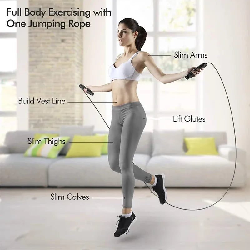 Verstellbares Springseil aus Stahl für Fitness-Training – clever-campen Ansicht 4