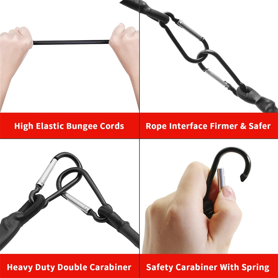 Dehnbare Bungee-Seile 30/60/90/120/150CM mit Haken – clever-campen Ansicht 3