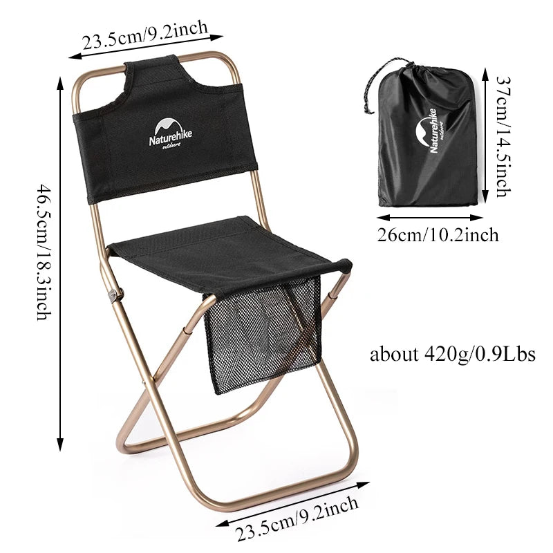 Naturehike Ultraleichter Campingstuhl mit Tragetasche – clever-campen Ansicht 5