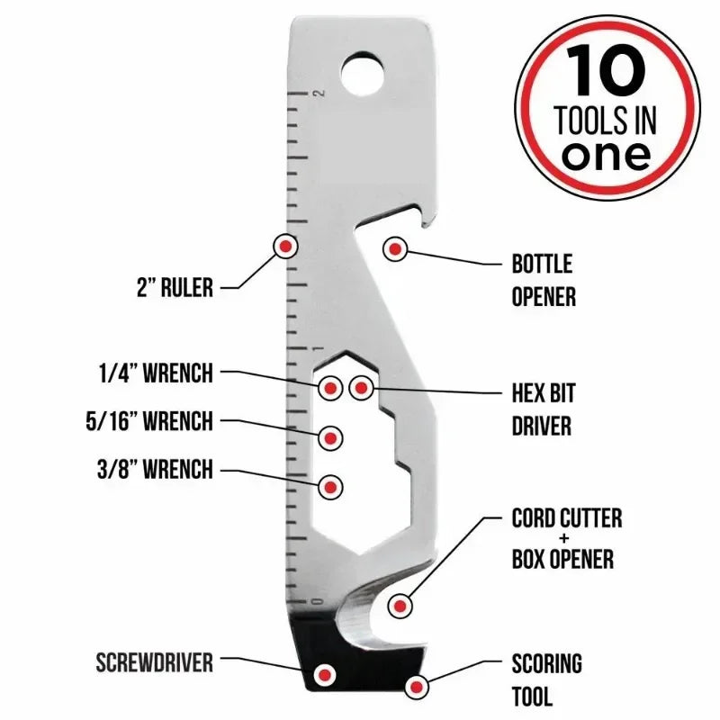 10-in-1 EDC Survival Tool für Camping & Outdoor – clever-campen Ansicht 2
