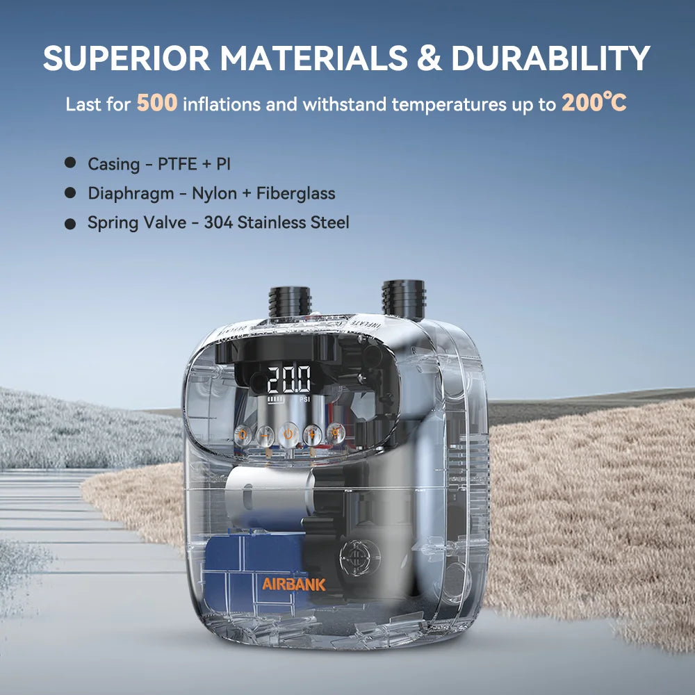 Airbank SUP Pumpe 20PSI wiederaufladbar für Zelte & Boote – clever-campen Ansicht 2