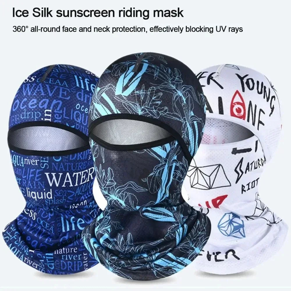 Sommer Cool Balaclava aus Eis-Seide für Radfahren – clever-campen Ansicht 2