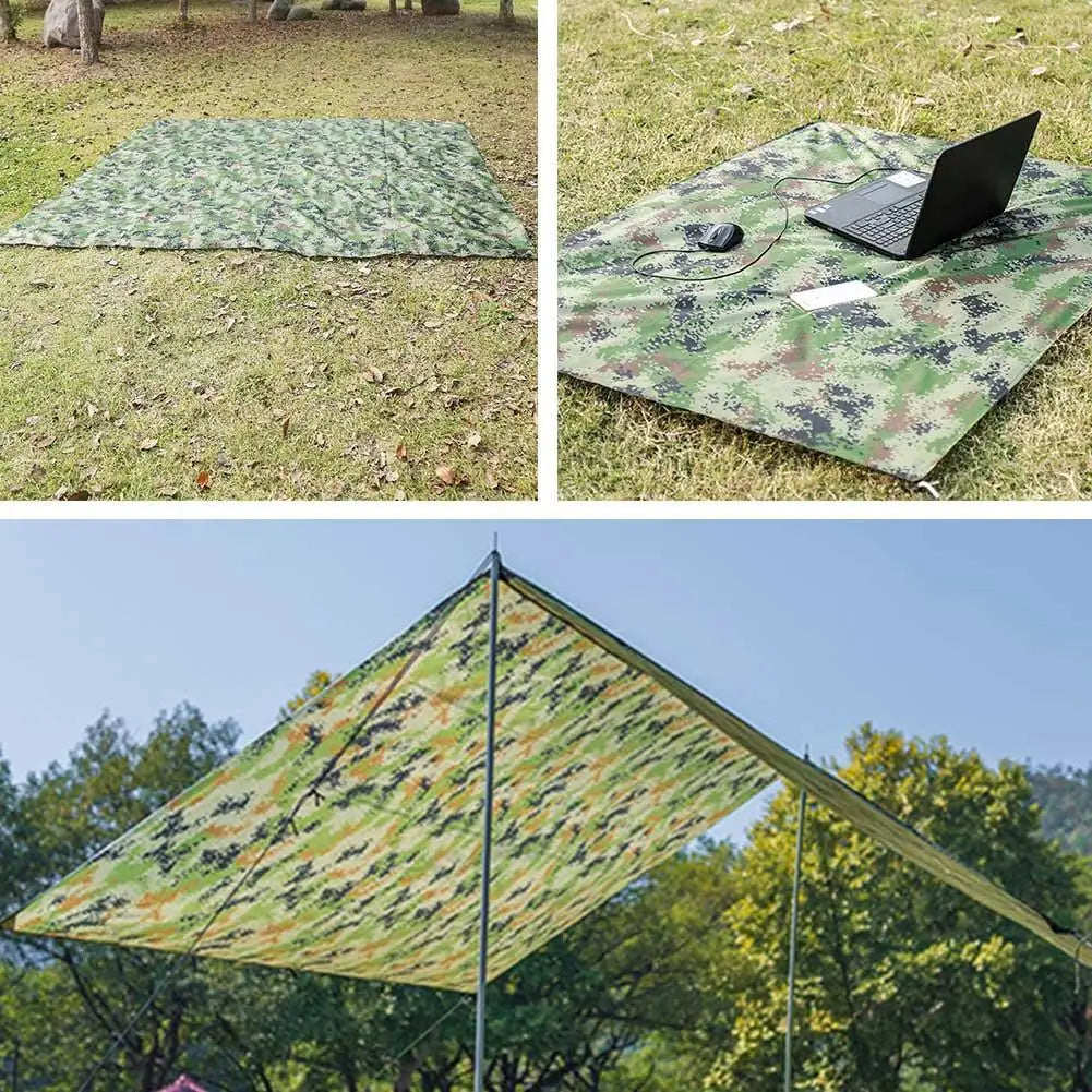 Ultraleichte Camping-Tarp 100x145cm Camouflage – clever-campen Ansicht 5