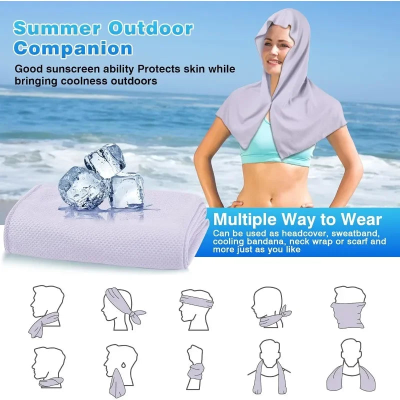 Kühlendes Hoodie-Handtuch mit UV-Schutz für Sport – clever-campen Ansicht 4