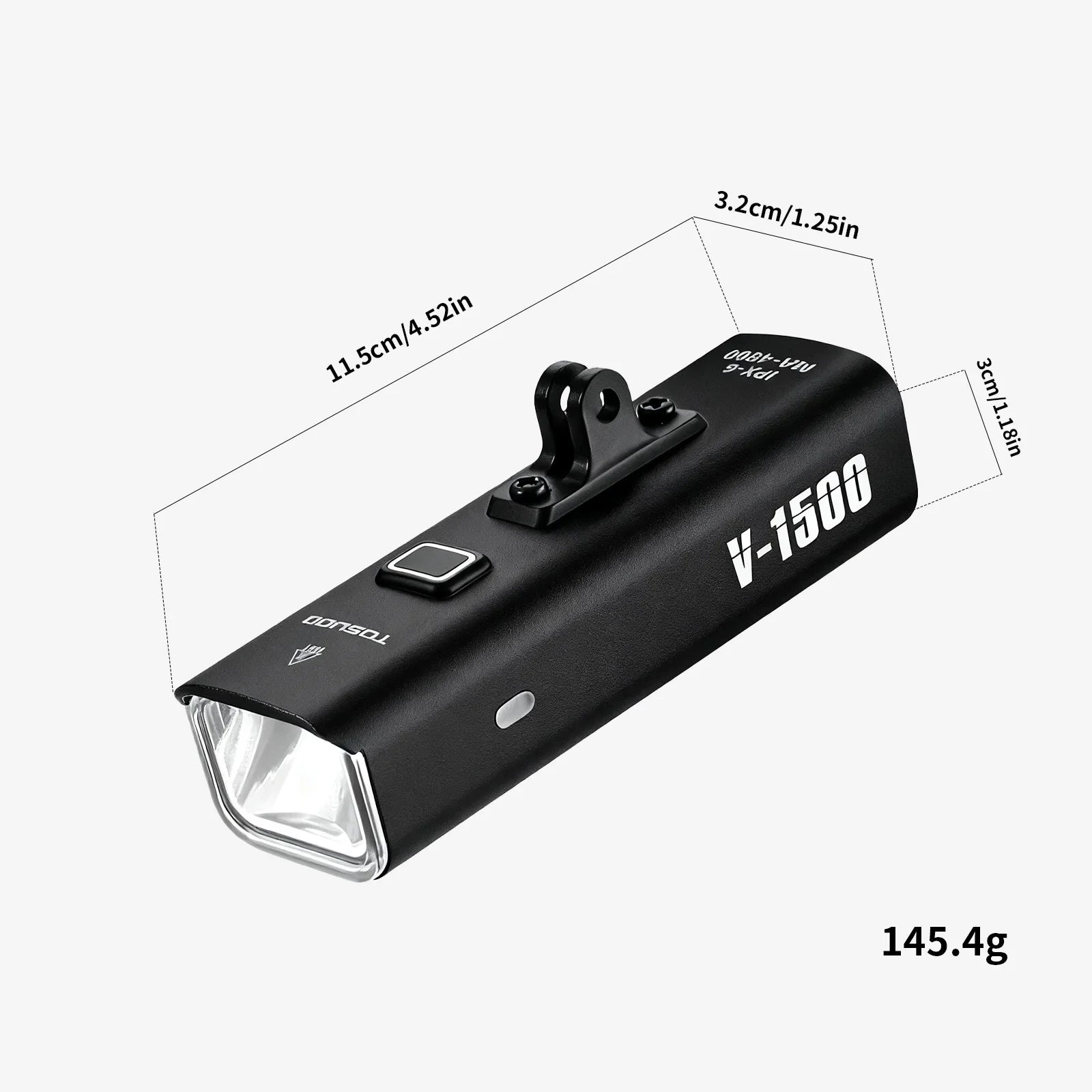 TOSUOD Fahrrad Frontlicht 1500 Lumen USB Wiederaufladbar – clever-campen Ansicht 6