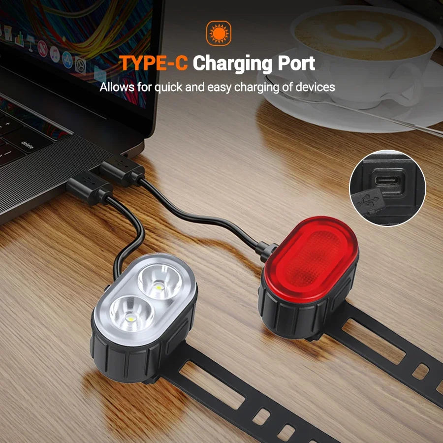 USB Wiederaufladbare Fahrradlichter für Sicherheit – clever-campen Ansicht 5