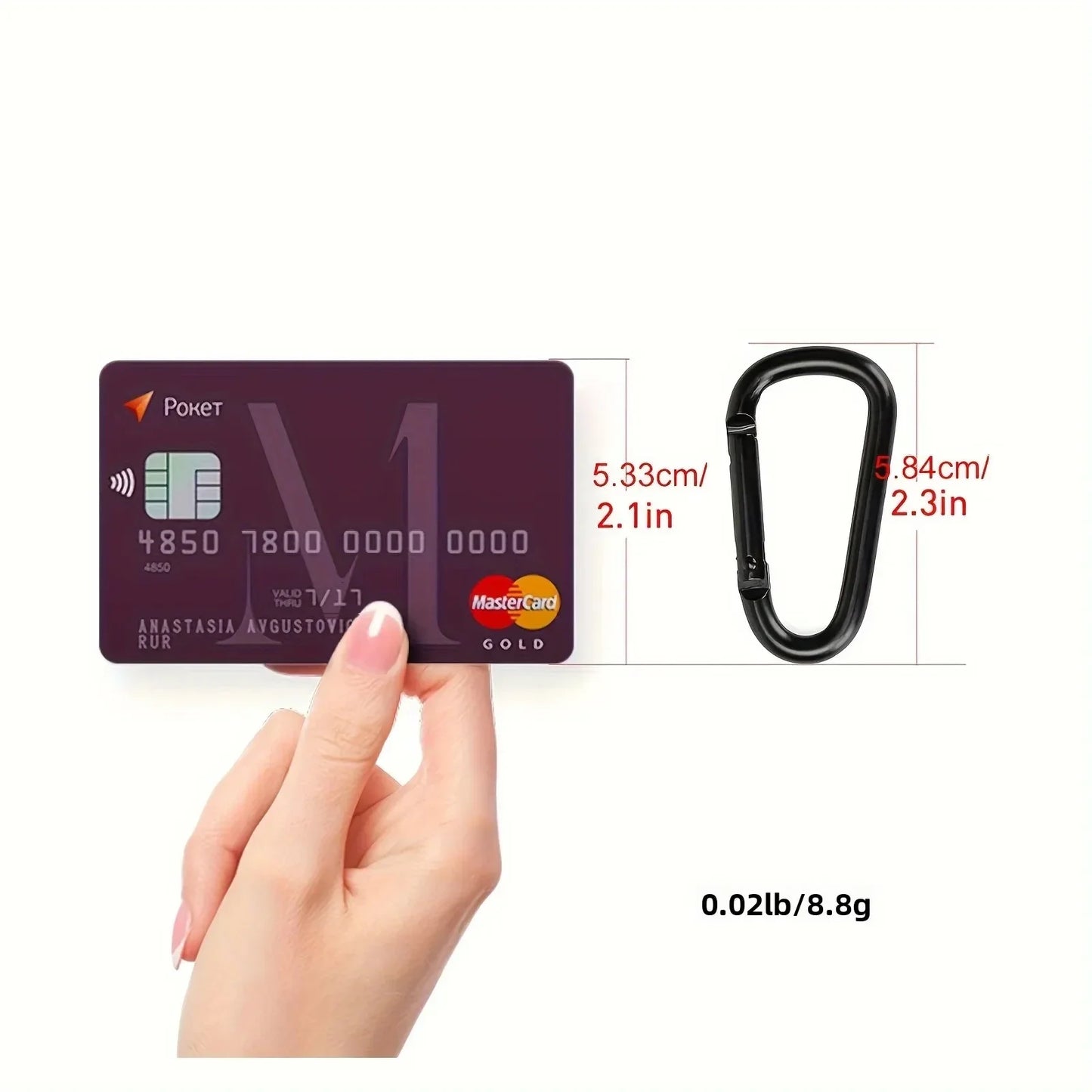 Aluminium Karabiner D-Ring Clip für Rucksäcke – clever-campen Ansicht 3
