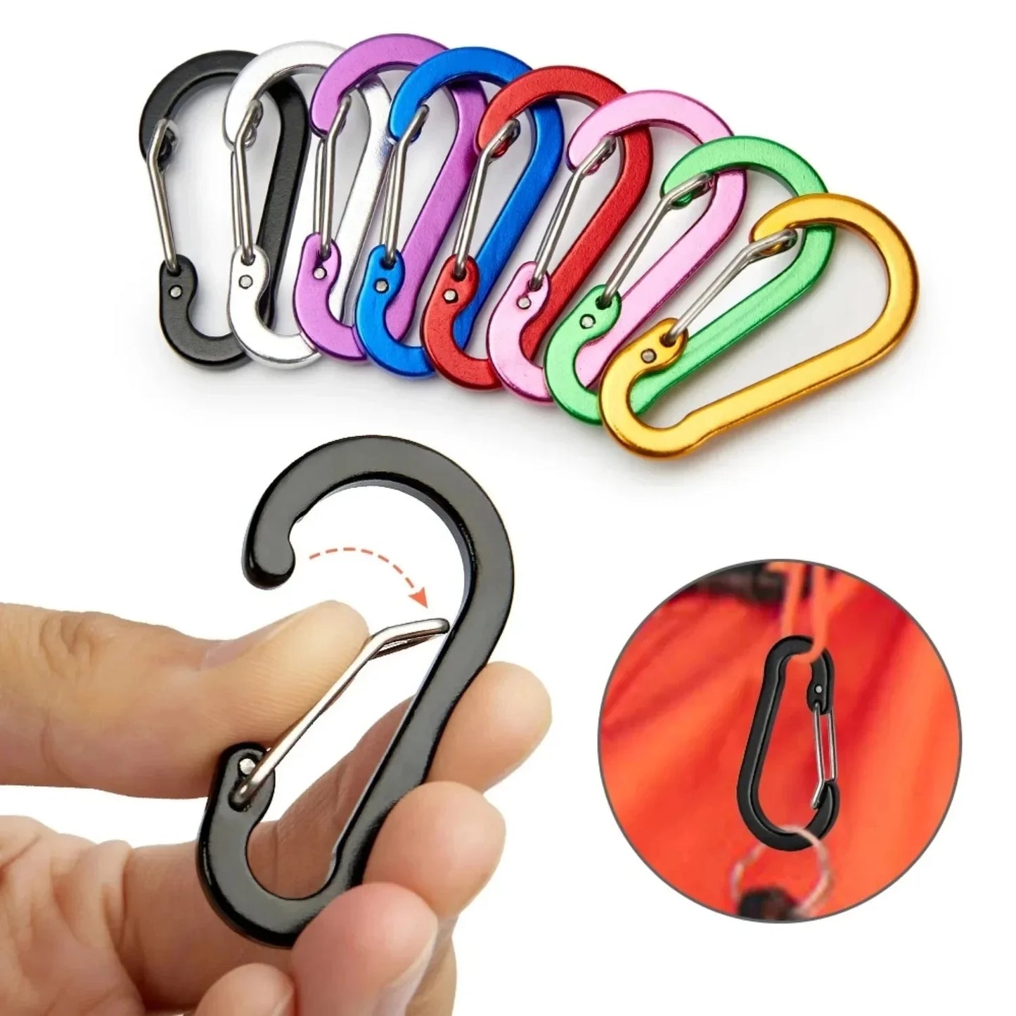 Karabiner Clip Set für Outdoor Aktivitäten – clever-campen Ansicht 2