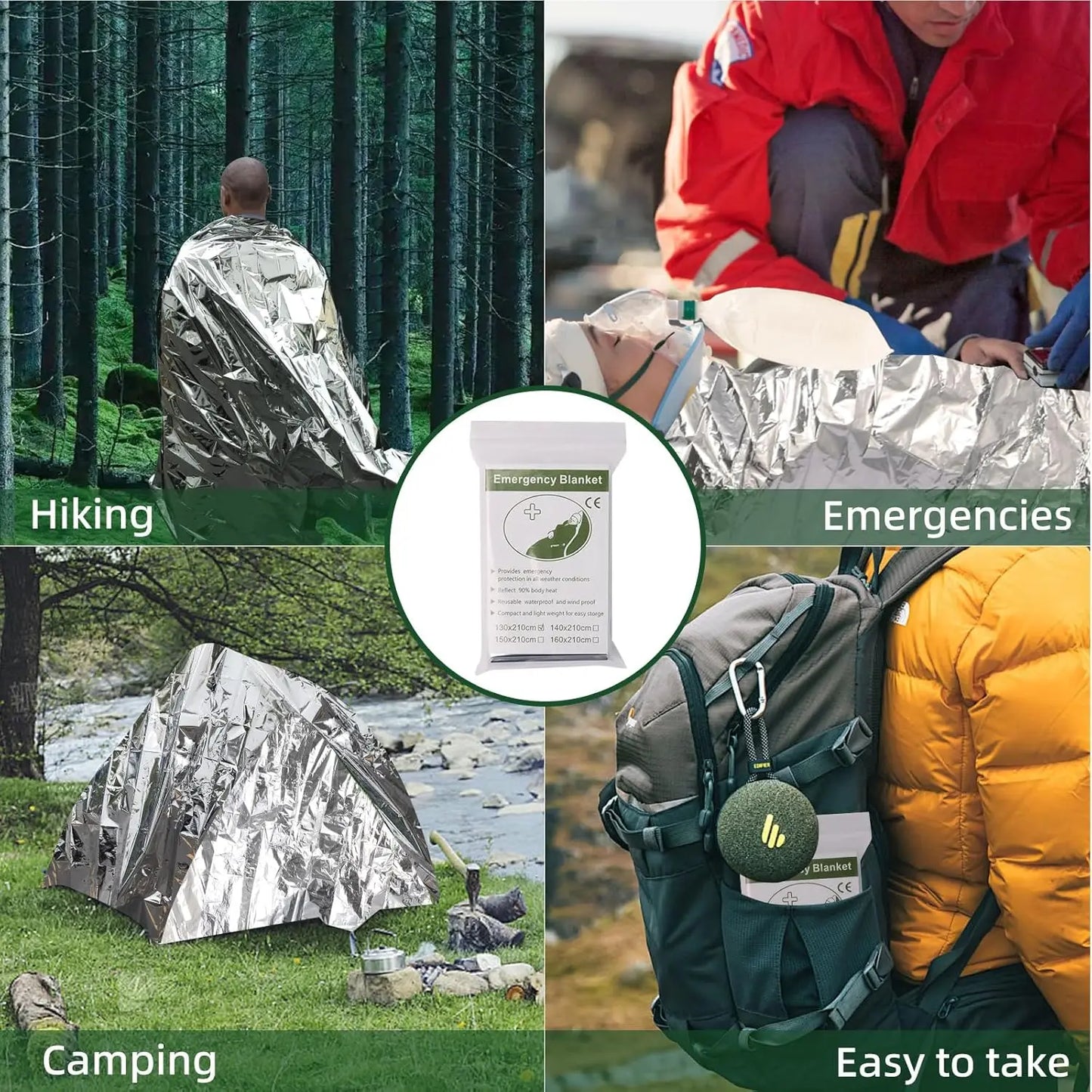 Notfall-Decke 30er Set - Wasserdicht & Thermisch – clever-campen Ansicht 3