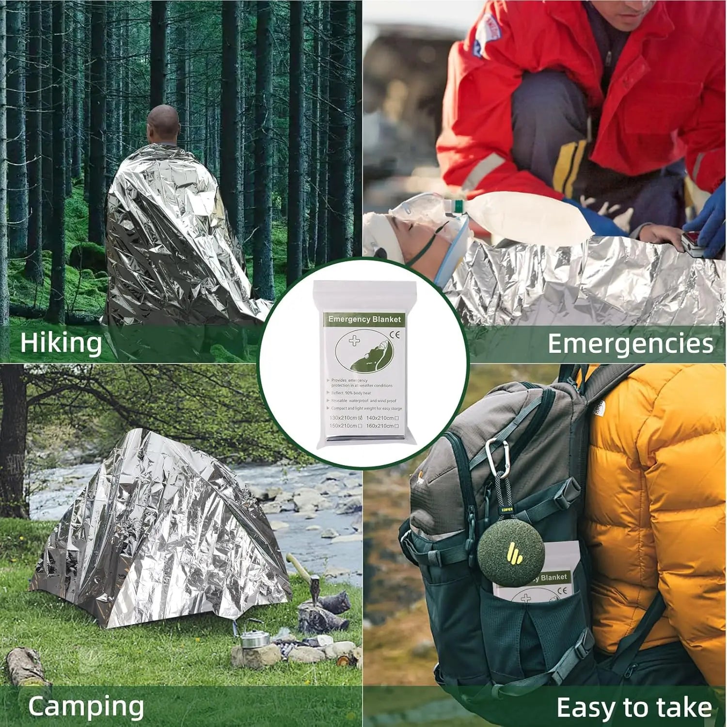 Notfall-Decke 30er Set - Wasserdicht & Thermisch – clever-campen Ansicht 3