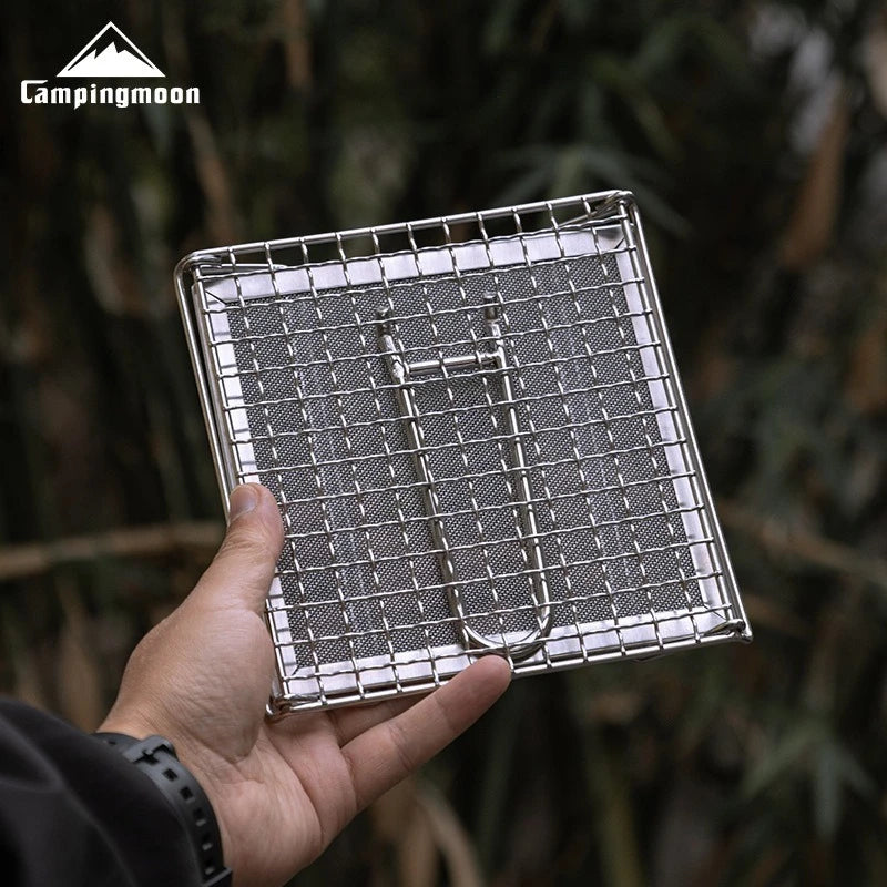 Campingmooon Edelstahl Klappgrill für Gasherd – clever-campen Ansicht 4