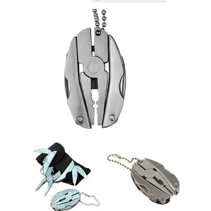 Multitool Zange Edelstahl Schlüsselanhänger EDC Werkzeug – clever-campen Ansicht 3