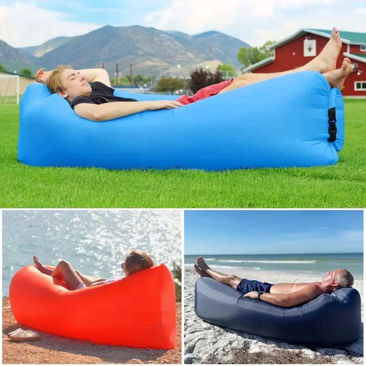 Faltbare Luftmatratze für Schwimmbad und Strand – – clever-campen Ansicht 6