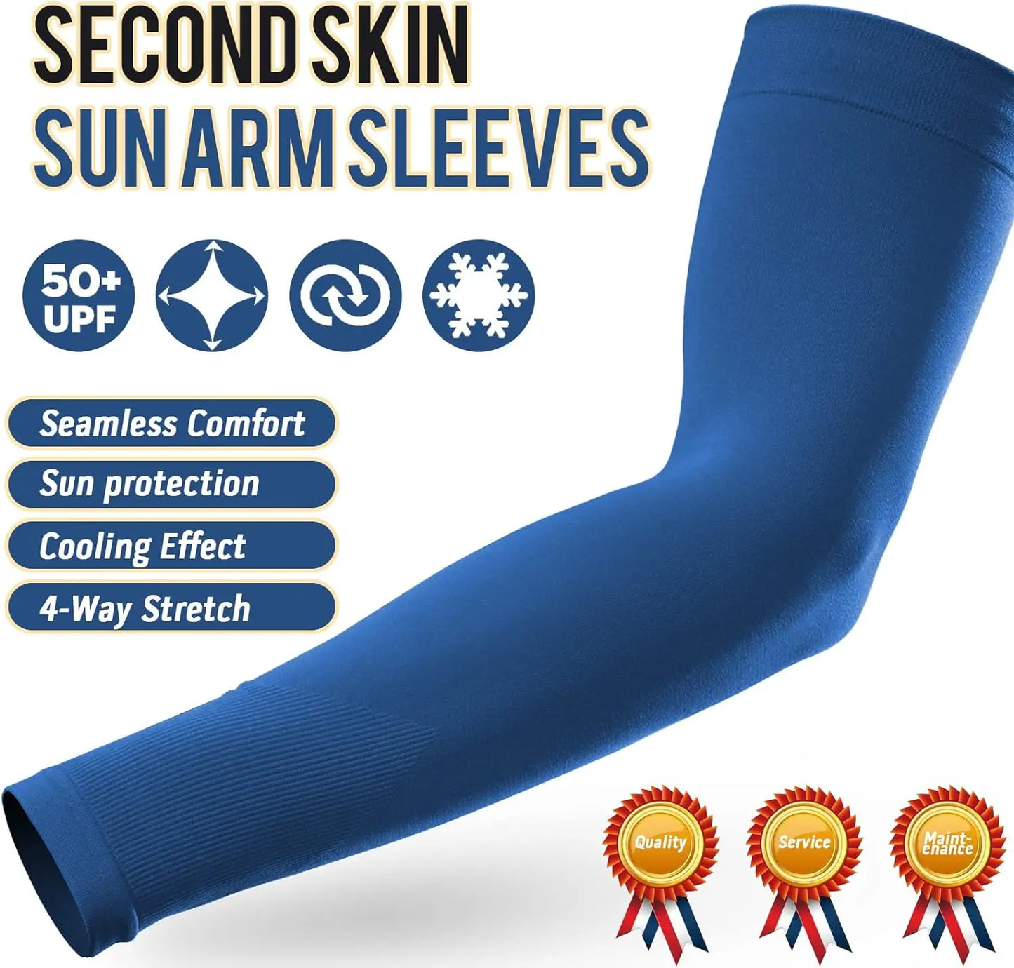 Unisex Kühlende Armschoner für UV-Schutz beim Sport – clever-campen Ansicht 3