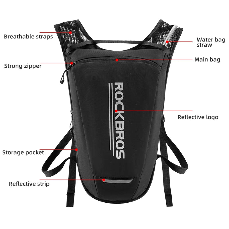 ROCKBROS Trinkblase 2L Hydration Backpack für Outdoor – clever-campen Ansicht 5
