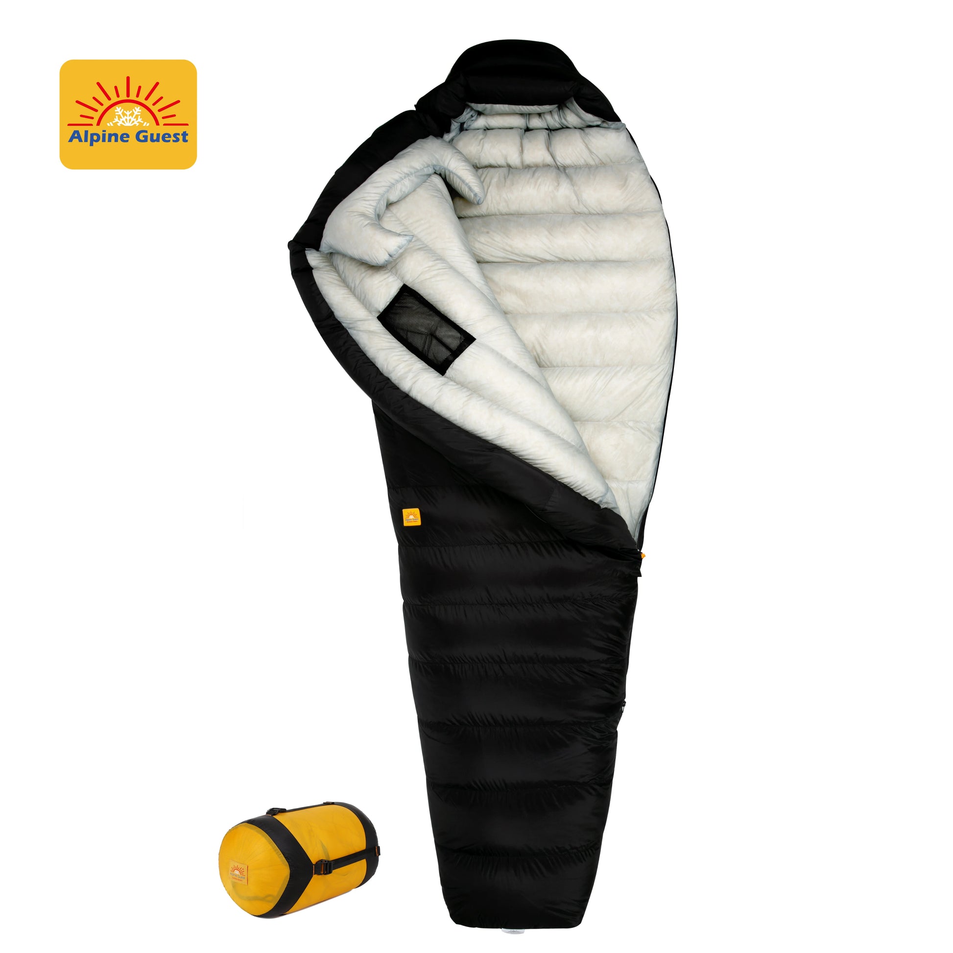 Alpine Guest Mumienschlafsack 10D Nylon 800+FP Daunen – clever-campen Ansicht 4