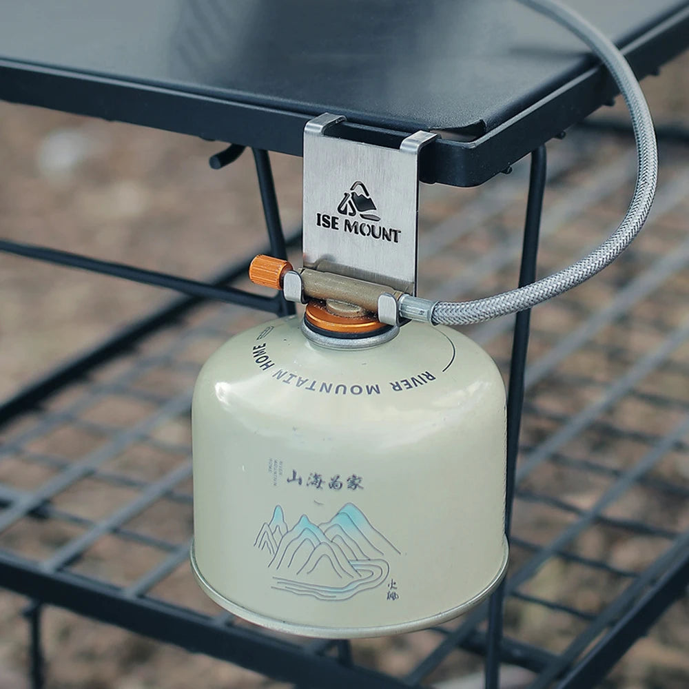Stahl Haken für Gasflasche Campingkocher – clever-campen Ansicht 2