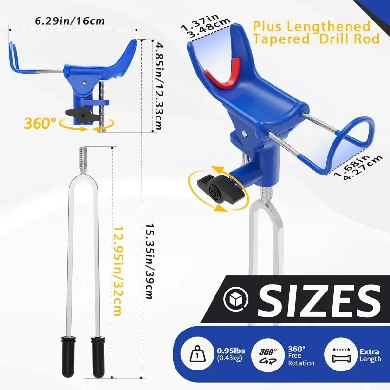 360° verstellbarer Angelrutenhalter, tragbar und faltbar – clever-campen Ansicht 5