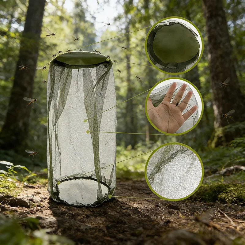 Moskito-Schutznetz für Angler-Hut – Insektenabwehr beim – clever-campen Ansicht 4
