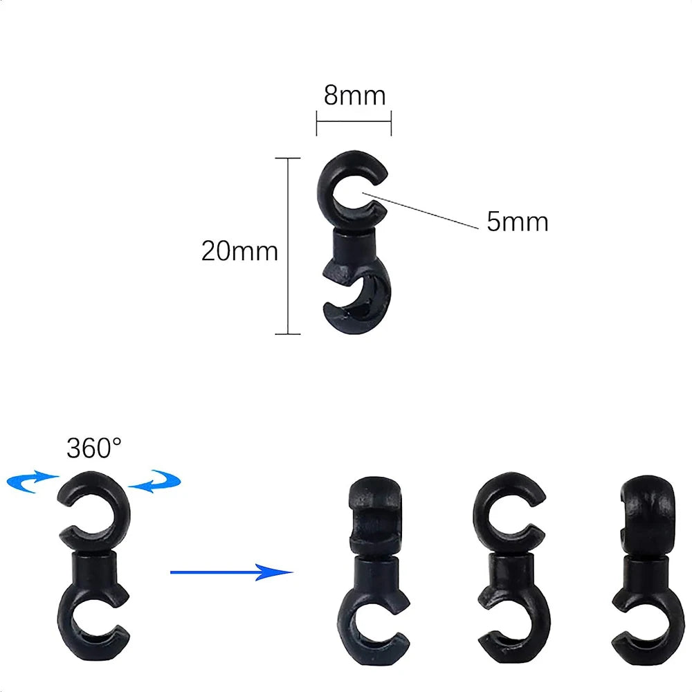 Bicycle Brake Gear Cable Clips Set – Schwarz – clever-campen Ansicht 5