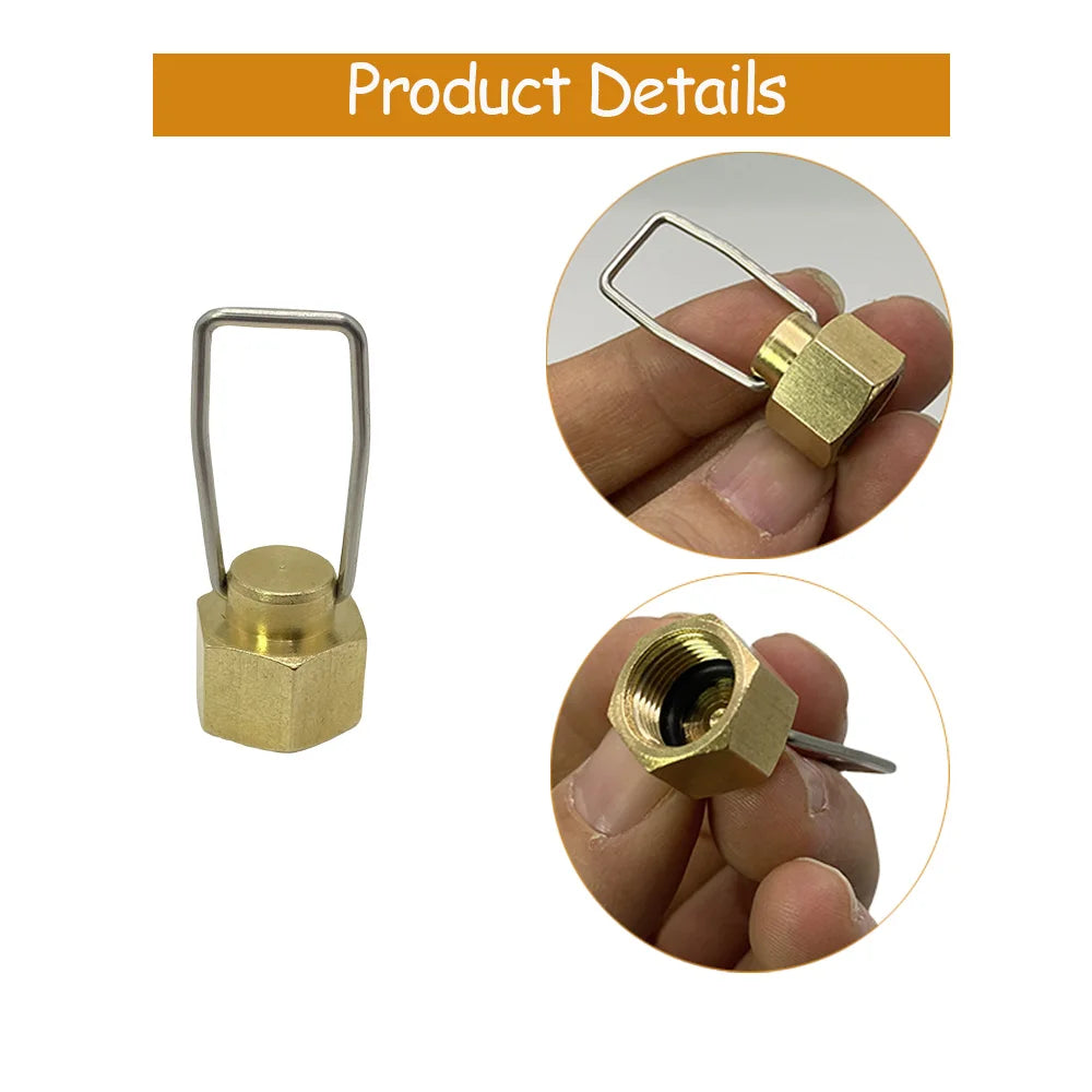 Campingkocher Gas Zubehör Anti-Leck Stecker für Gasflasche – clever-campen Ansicht 3