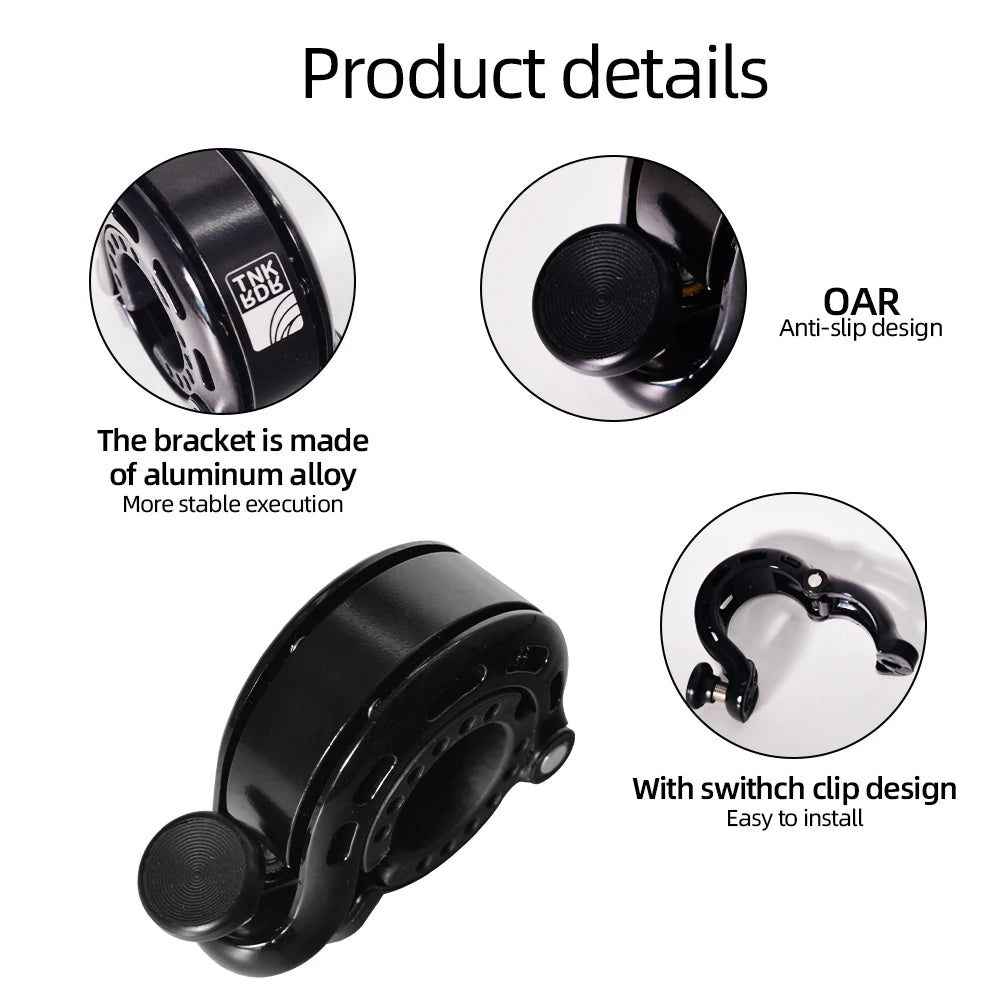 ThinkRider Fahrradklingel – Lautes Sicherheitsignal 110dB – clever-campen Ansicht 2