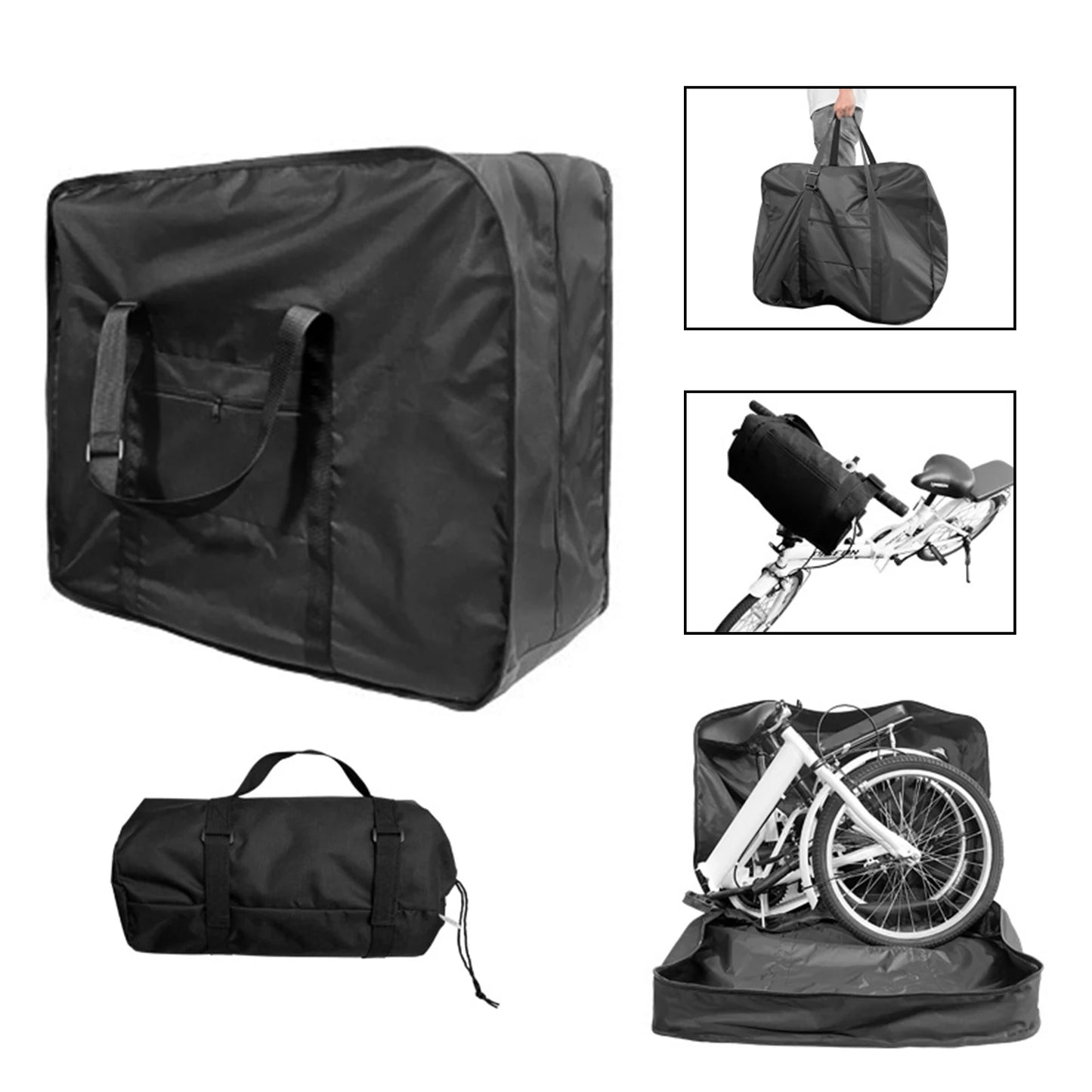 Faltbare Fahrrad Transporttasche für 14-26 Zoll Fahrräder – clever-campen Ansicht 3