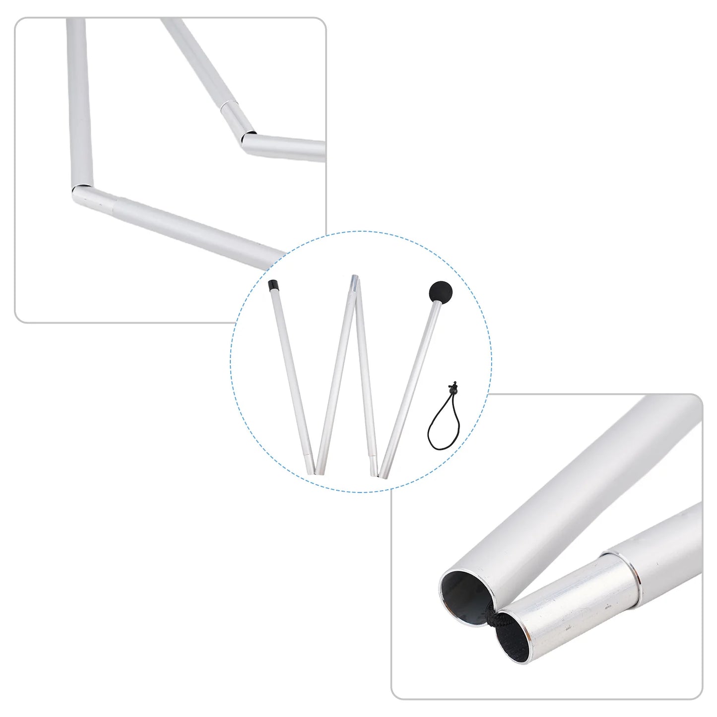 Faltbare Aluminium Zeltstangen für Strand- und Campingzelte – clever-campen Ansicht 5