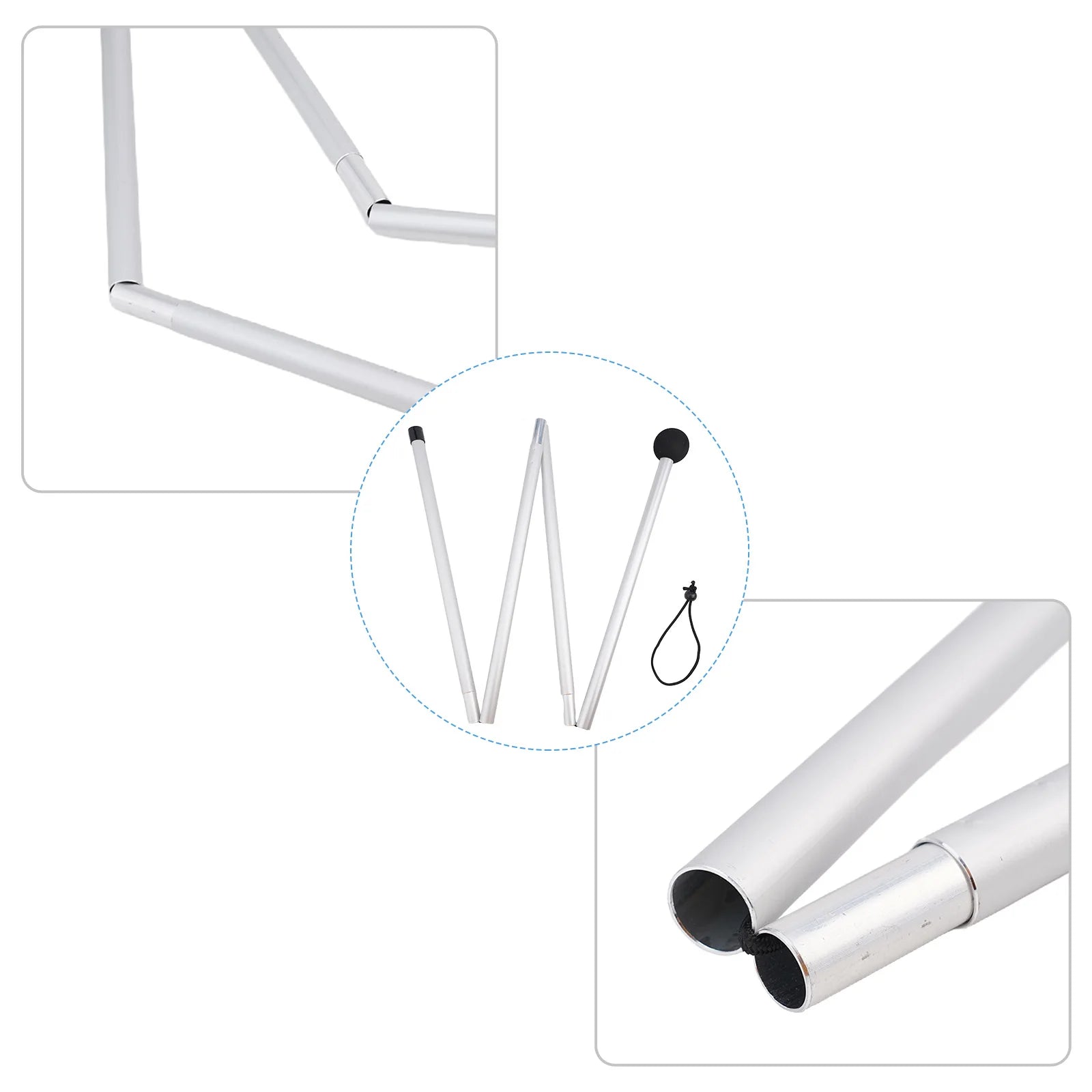 Faltbare Aluminium Zeltstangen für Strand- und Campingzelte – clever-campen Ansicht 5