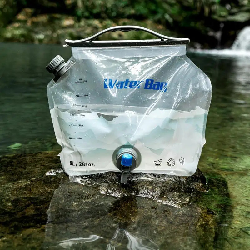 8L Camping Wasserbeutel mit Hahn – Faltbarer Wasserbehälter – clever-campen Ansicht 2