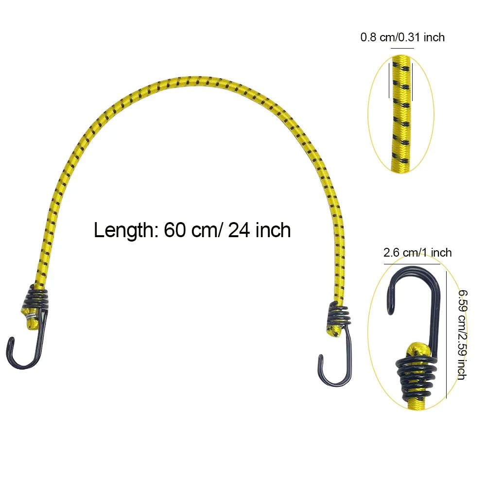 60cm Bungee Cord mit Doppel-Haken – Elastische Spanngurte – clever-campen Ansicht 6