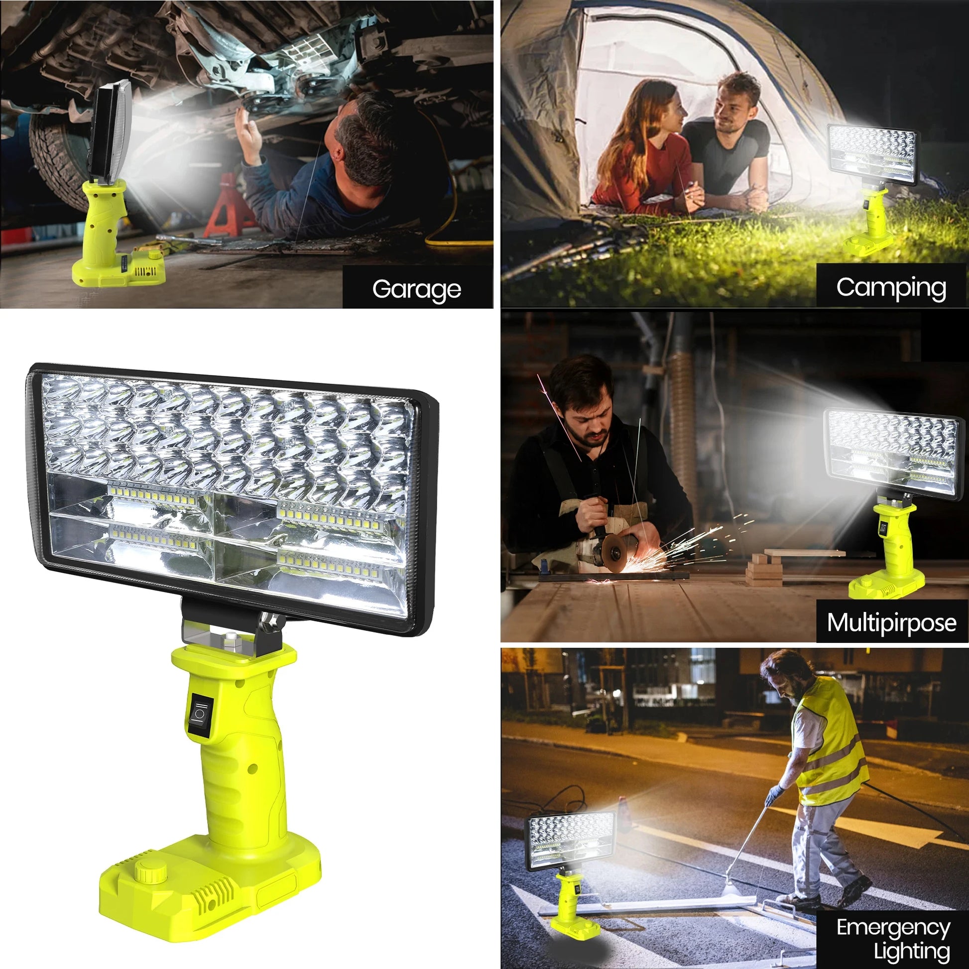 LED Arbeitsleuchte 4000LM für Ryobi 18V Batterien – clever-campen Ansicht 6