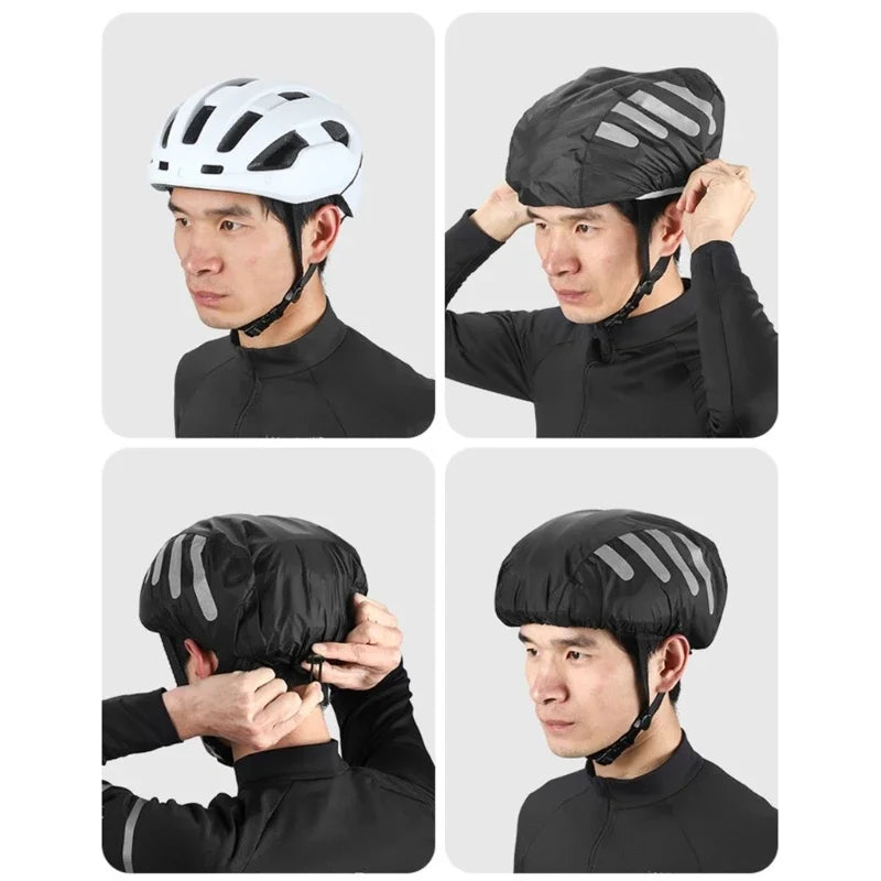 Wasserdichtes Fahrradhelm Überzug mit Reflektierenden – clever-campen Ansicht 5