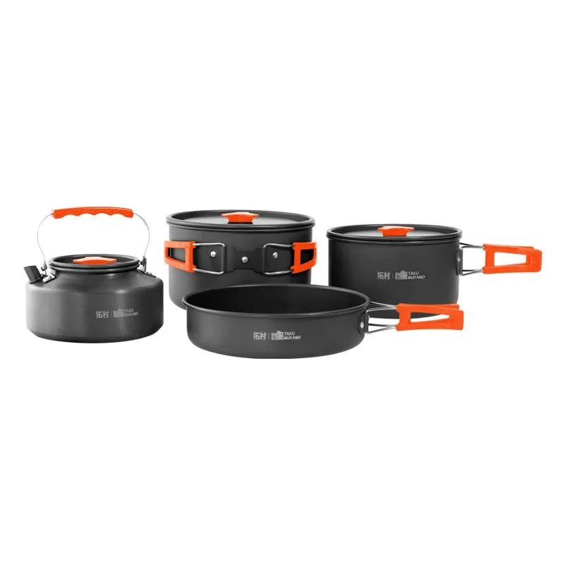Camping Kochgeschirr Set – Ultraleichtes Aluminium Geschirr – clever-campen Ansicht 3