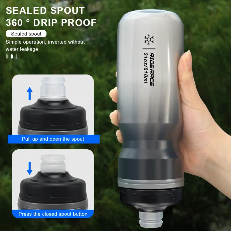Isolierte Trinkflasche 610ml für Sport und Outdoor – clever-campen Ansicht 4