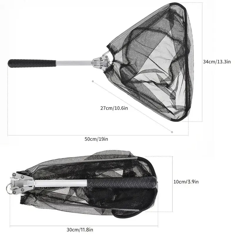 Robustes Faltnetz für Angler – 1,8m/2,4m Teleskopstange – clever-campen Ansicht 2