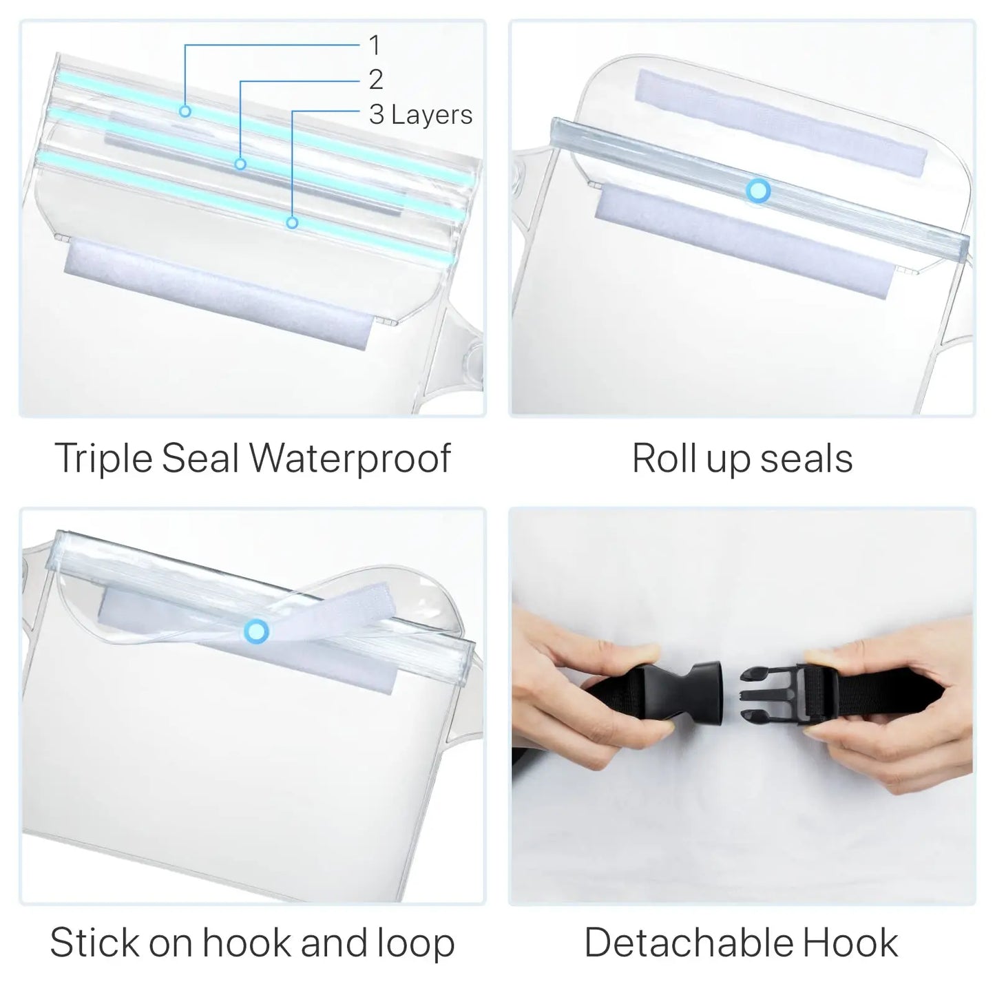 Wasserdichte Handytasche mit verstellbarem Hüftgurt – clever-campen Ansicht 4