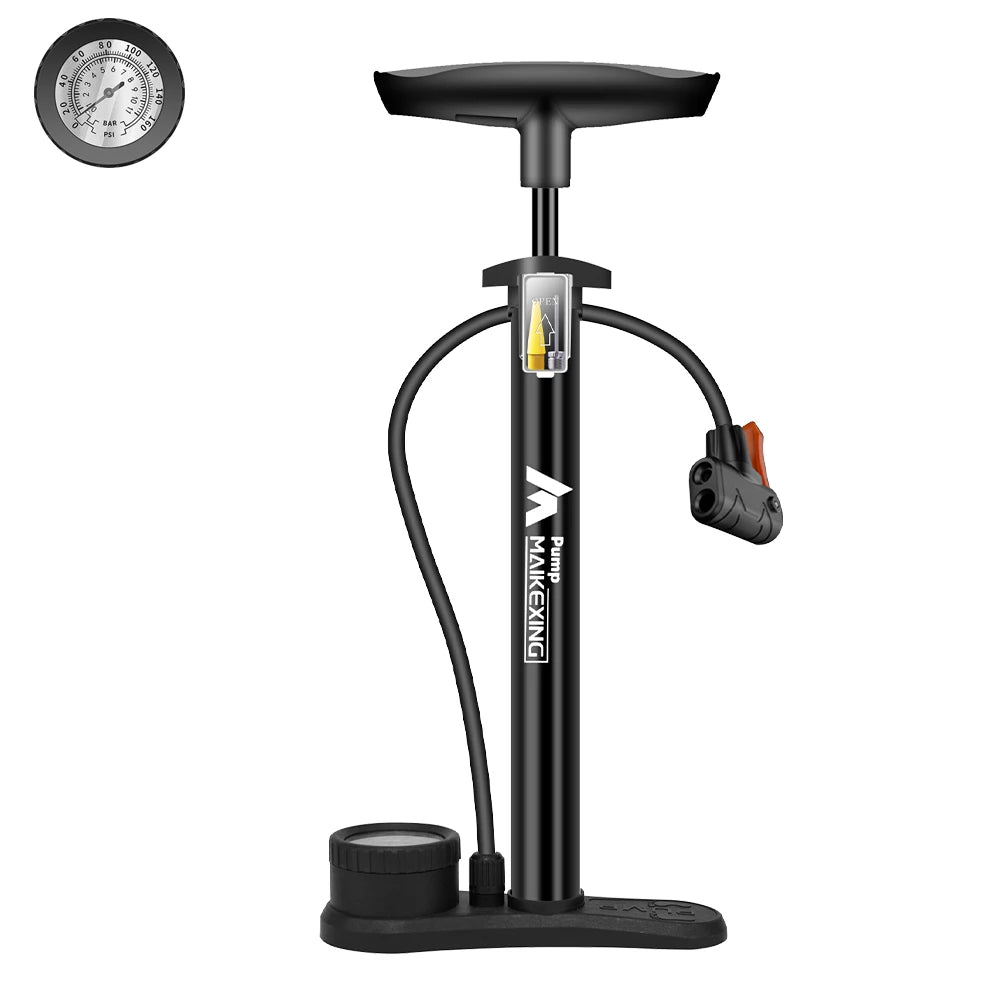 Multifunktionale Fahrradpumpe mit Manometer 160PSI – clever-campen Ansicht 2