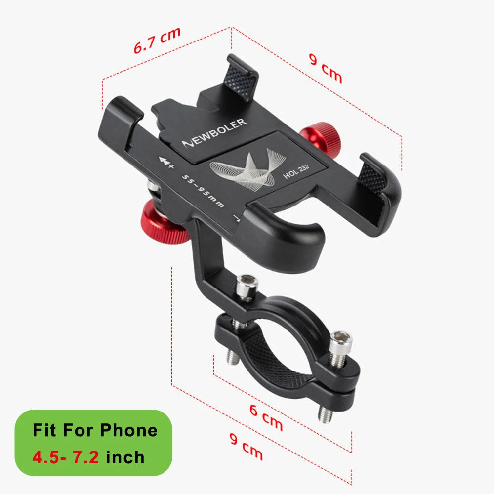 MTB Handy Halterung 360° drehbar Aluminium Fahrrad Zubehör – clever-campen Ansicht 4