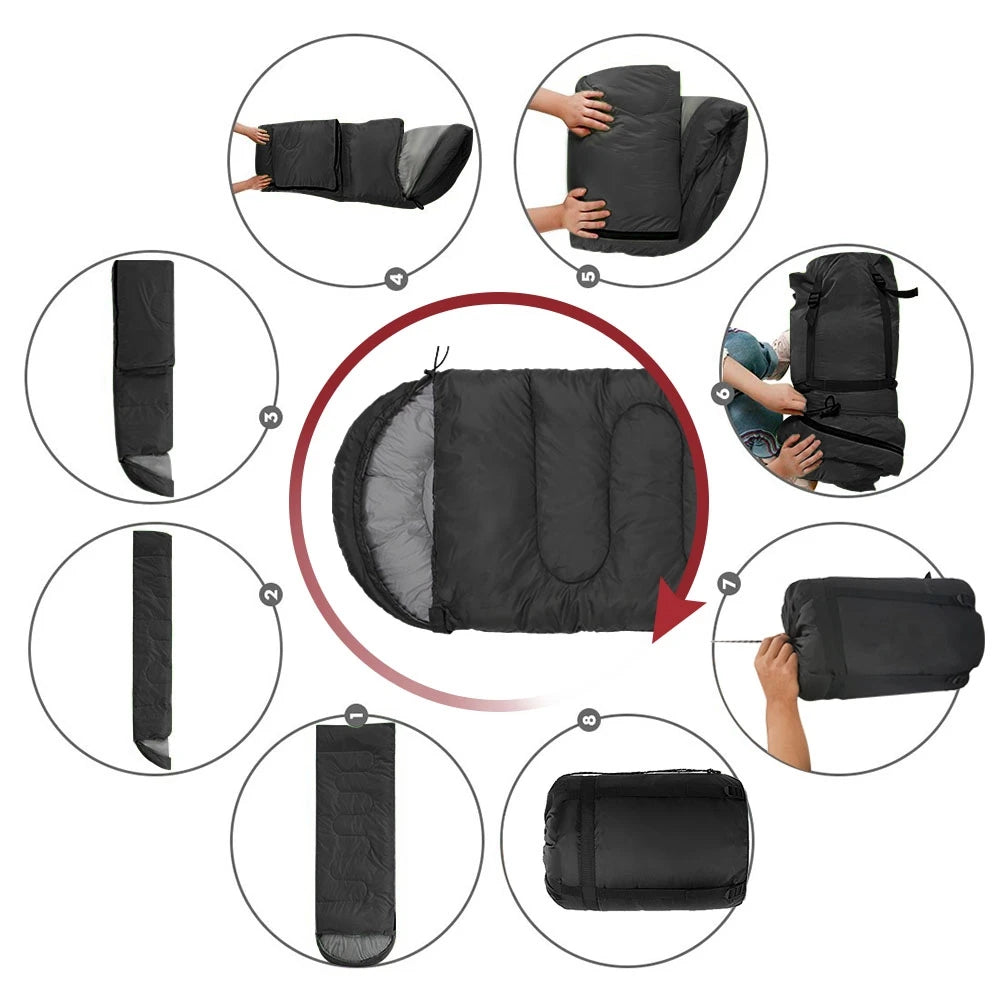 Leichter 4-Jahreszeiten Schlafsack für Camping und Outdoor – clever-campen Ansicht 5
