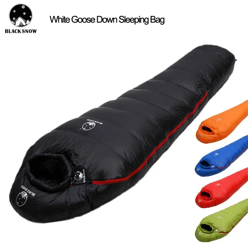 Wärmer Schlafsack aus Gänsedaunen für Winter-Camping – clever-campen Ansicht 2